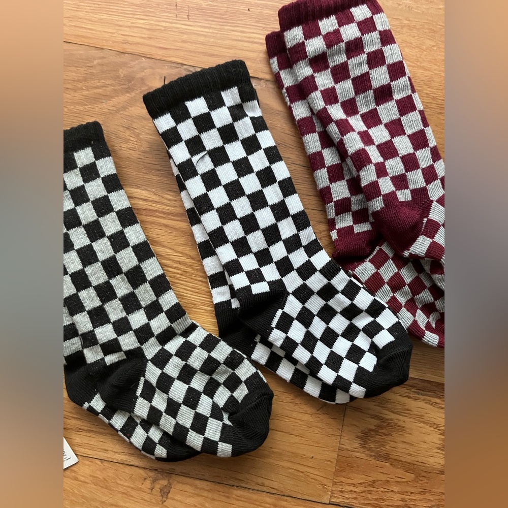 NWT kids Zara checkerboard socks - size 1.5-2 yo